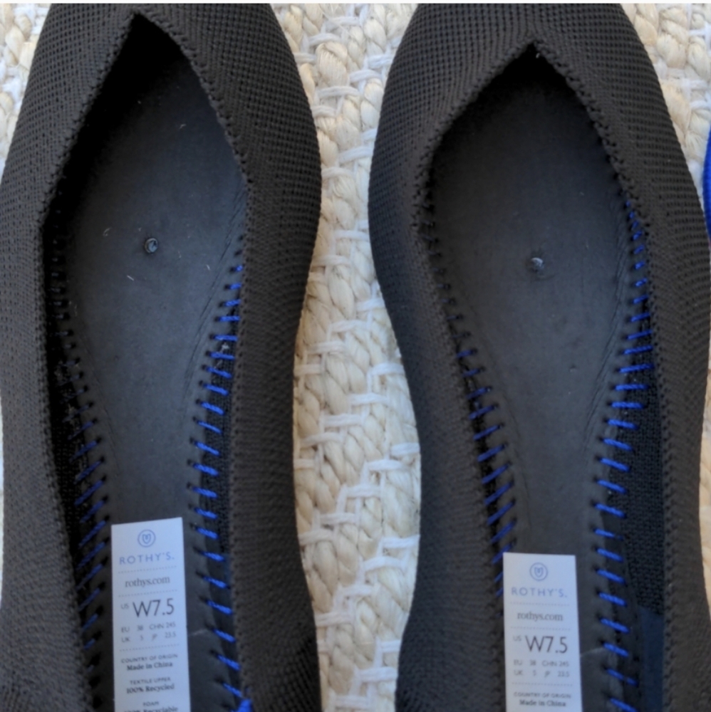 Rothy's The Point Black Solid Woman's Flat Shoes - image 6